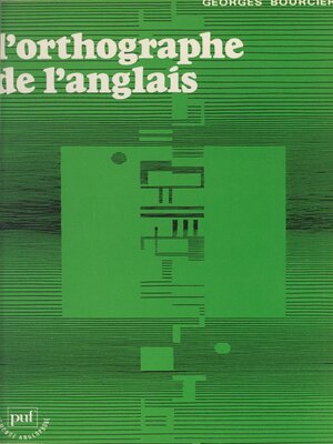 cover image of L'orthographe de l'anglais